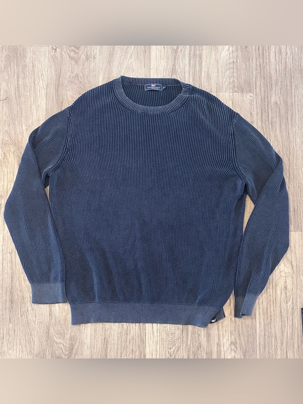 Vineyard Vines Rib Knit Sweater Navy Blue Crew Neck Size Men’s XXL 2XL